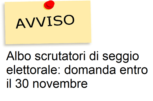 Reclutamento scrutatori da inserire nell'apposito albo